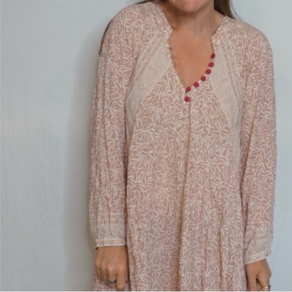 Natalie Martin Cream and Pink Dress